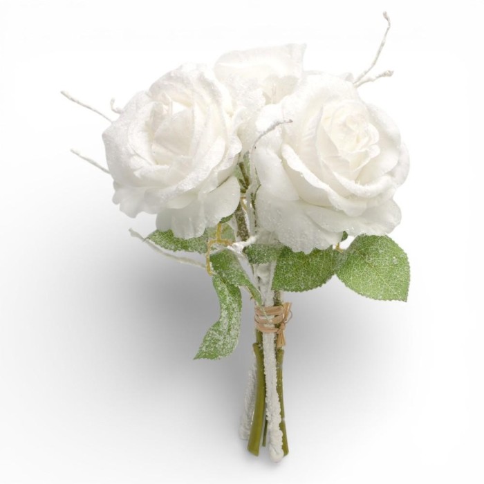 ROSE GHIACCIATE BIANCO X3 CM.33